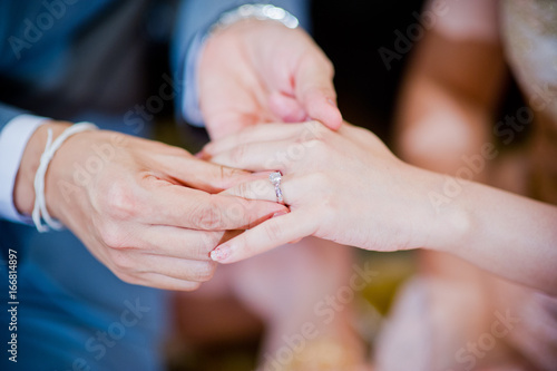 wedding ring close up hand