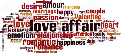 Love affair word cloud