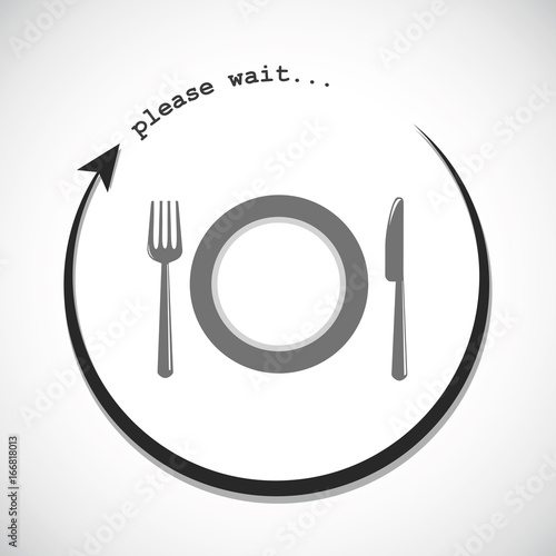auf essen warten