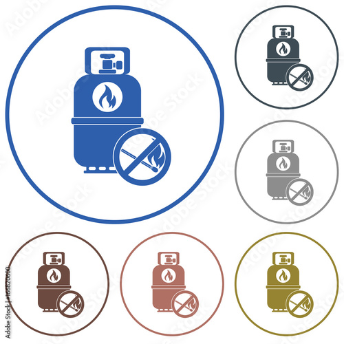 Camping gas bottle icon