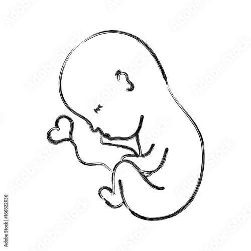 figure new life and baby with umbilical cord