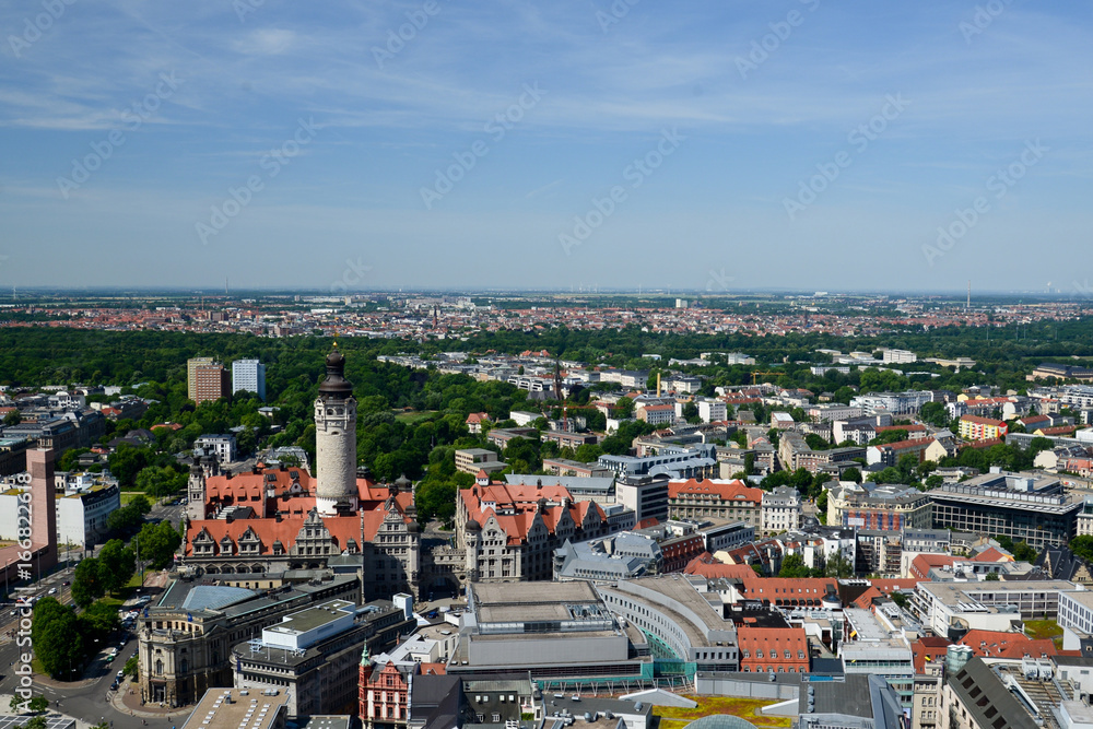Obraz premium Blick über Leipzig