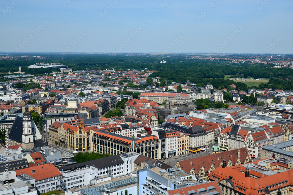 Obraz premium Blick über Leipzig