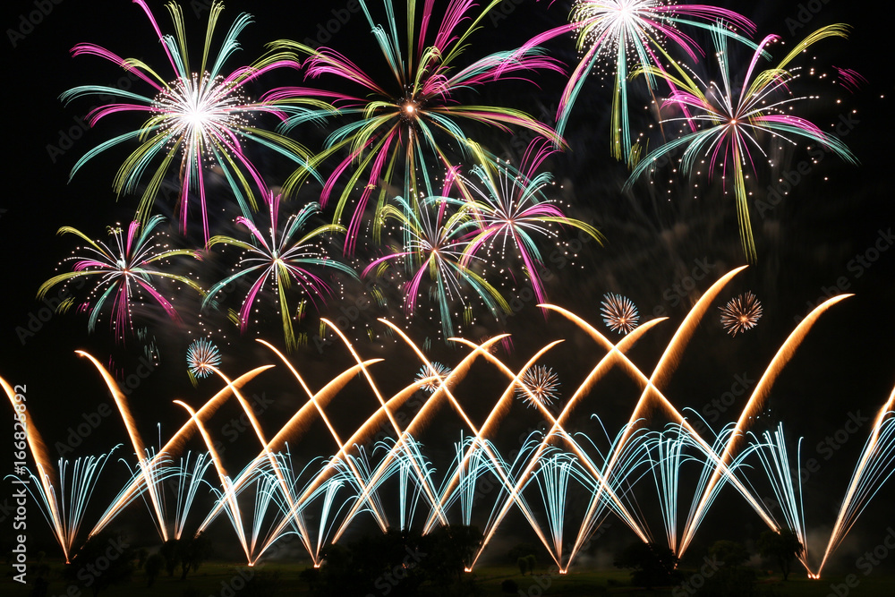 古河花火大会stock Photo Adobe Stock