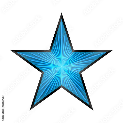 shiny blue star with rays