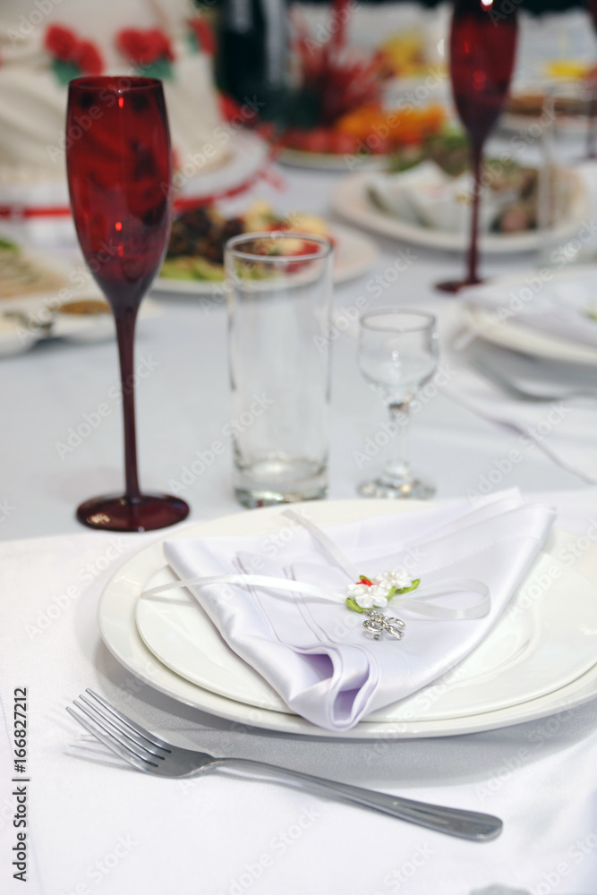 Decoration of the festive table. Elements of decor
