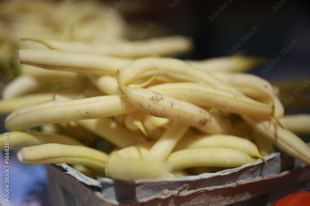 Yellow string beans for sale at the Farmers Market Yellow string beans for sale at the Farmers Market
