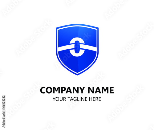 logo shield letter O and 0