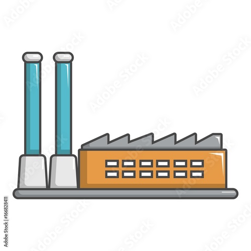 Factory building icon, cartoon style photo
