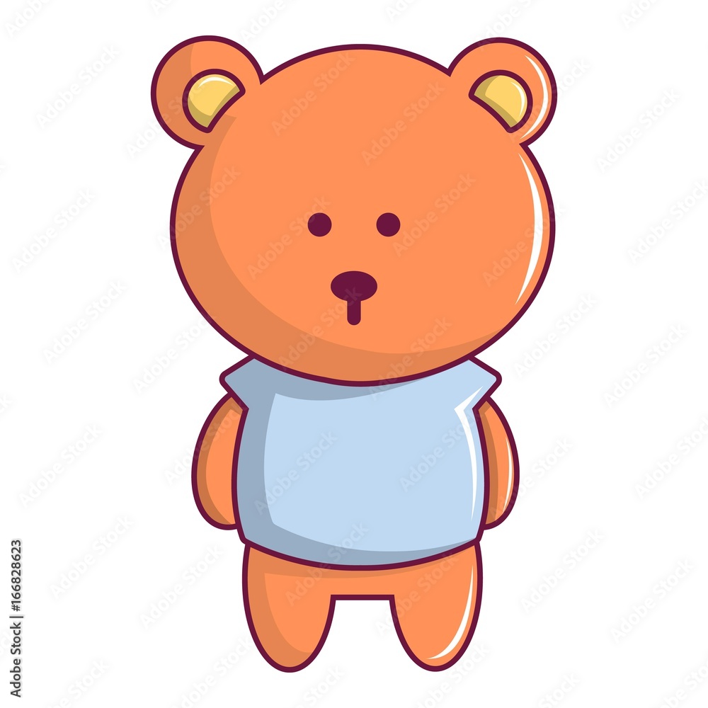 Bear toy icon, cartoon style Bear toy icon, cartoon style