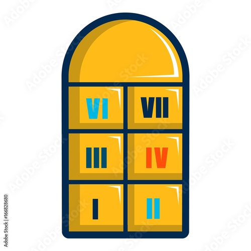 Hopscotch game icon, cartoon style