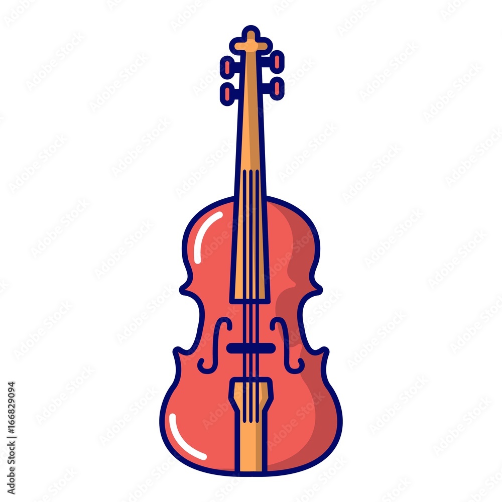 Violine icon, cartoon style