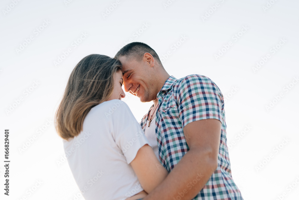 The smiling couple, the bottom view The smiling couple, the bottom view