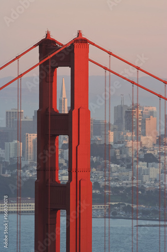 Photography Golden Gate Bridge at Sunset, San Francisco, California