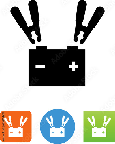 Jumper Cables With Battery Icon - Illustration