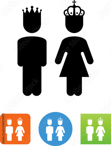 King And Queen Icon - Illustration