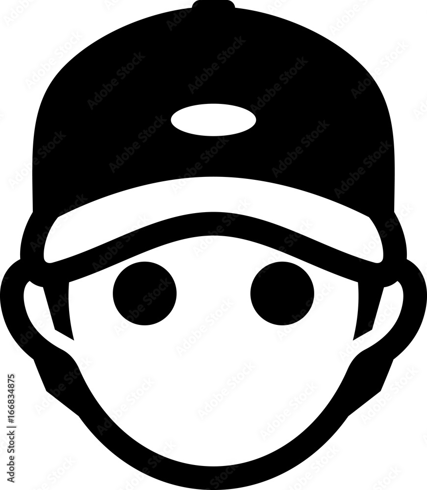 Baseball top cap icon