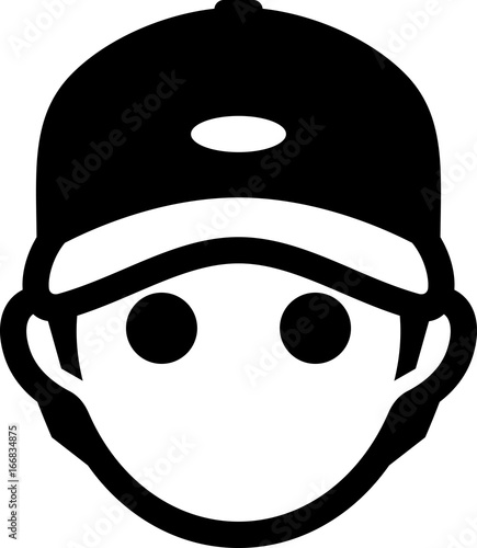 Man Wearing Baseball Cap Icon