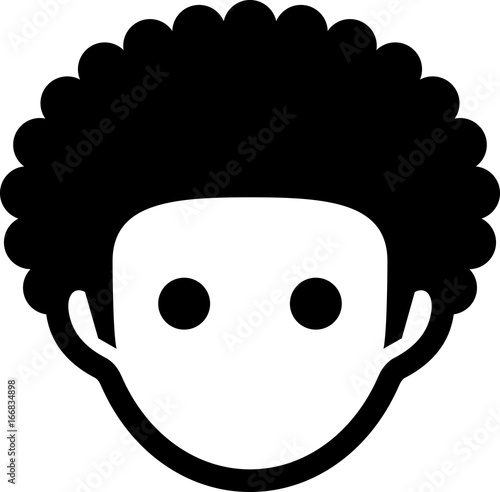 Man With Afro Haircut Icon