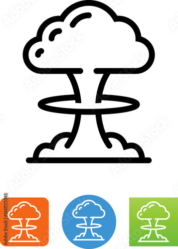 Mushroom Cloud Icon - Illustration