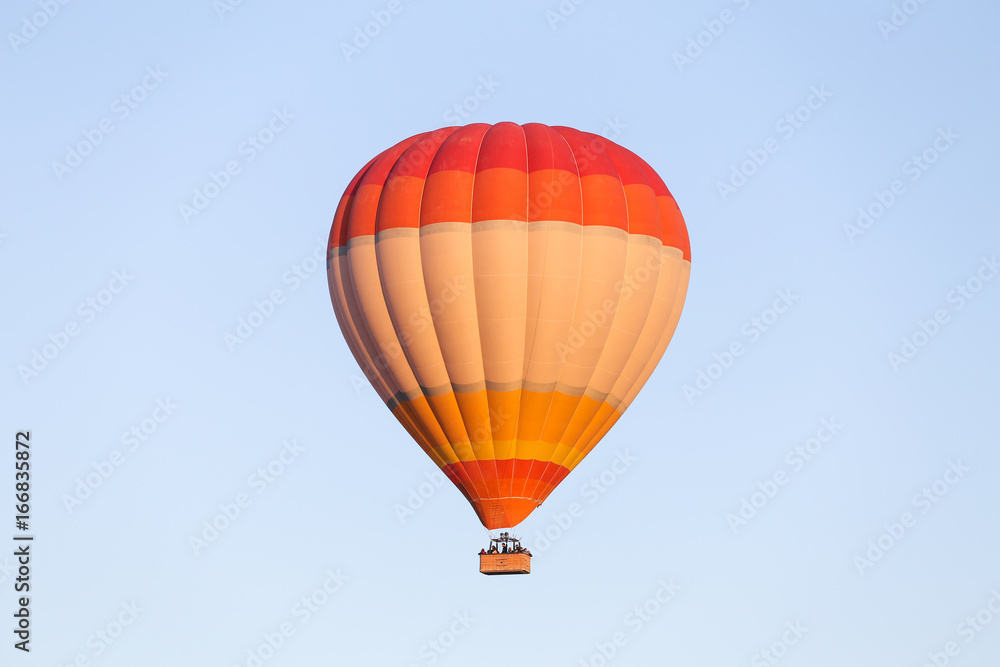 Naklejka premium Hot Air Balloon Over Goreme Town