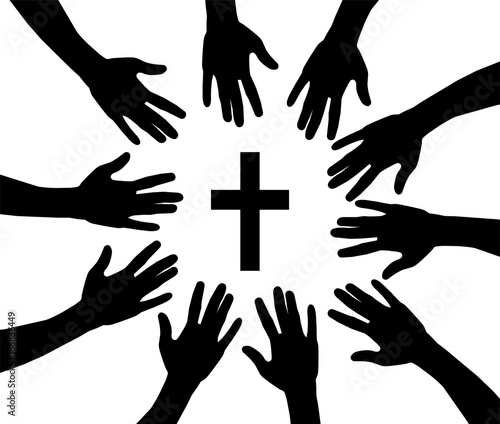Vector praying hands