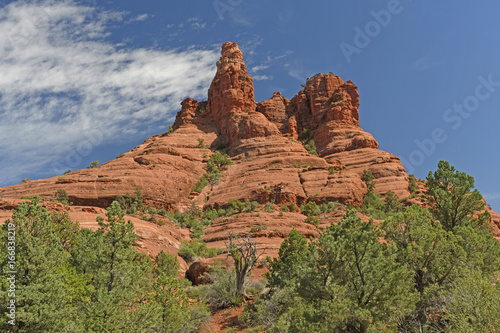 Red Rock Pinnacle in the Desert