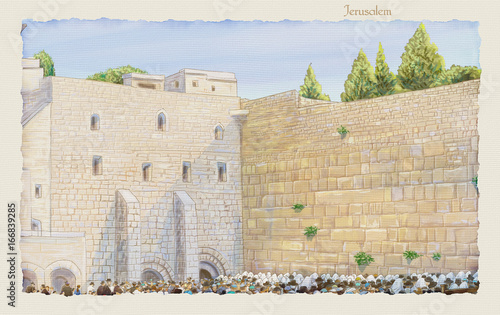 Fotografia Western Wall Jerusalem, prayer