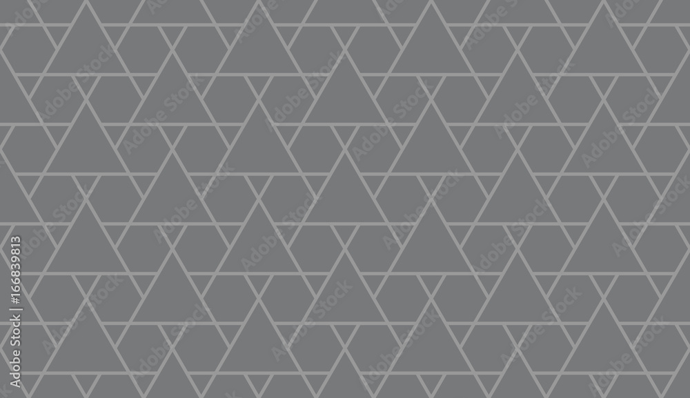 Seamless gray isometric grid triangular outline pattern vector Seamless gray isometric grid triangular outline pattern vector
