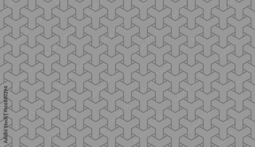 Seamless gray isometric mesh intersecting trident pattern vector Seamless gray isometric mesh intersecting trident pattern vector