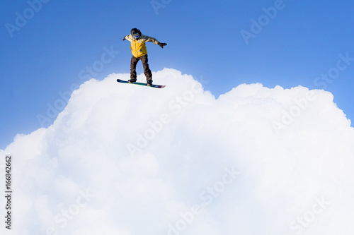 Snowboarder making jump © Sergey Nivens