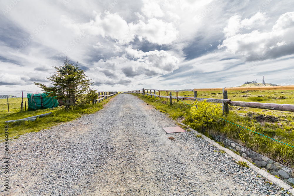 Beautiful landscape   of  road view at Utsukushigahara ,Nagano , Japan.