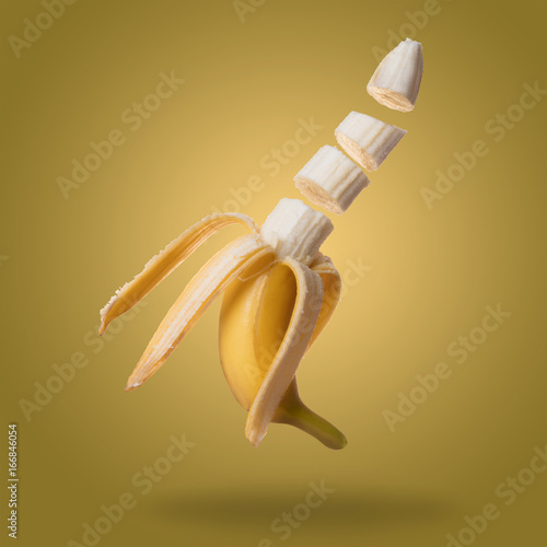 flight banana cut close-up