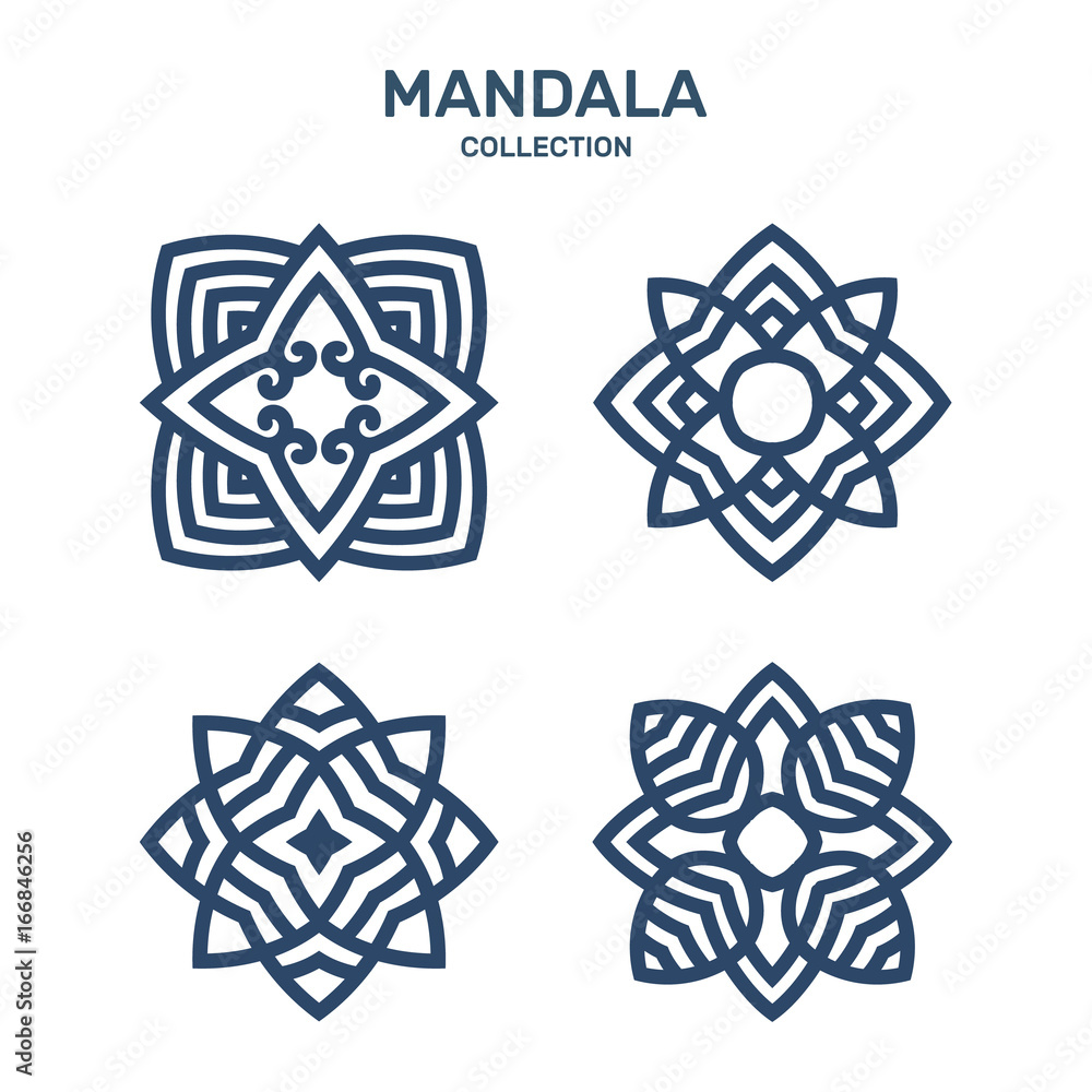 Mandala Logo Collection Set Vector Template Mandala Logo Collection Set Vector Template