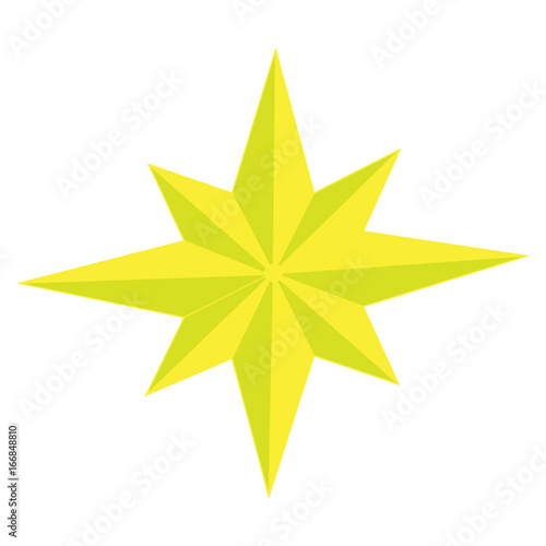Color vector image of eight-pointed star