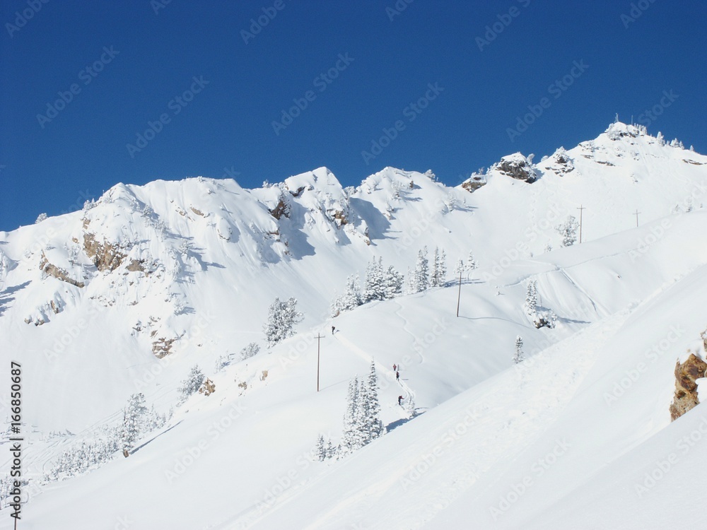 Ski tour in the Wasatch Mountains
