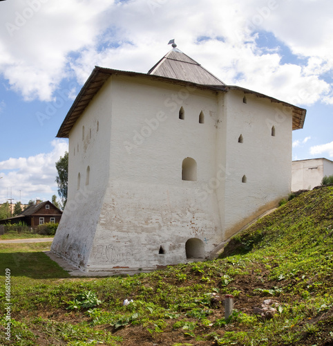 The Spasskaya Tower of the Vyazma Kremlin in the city Vyazma, Russia photo