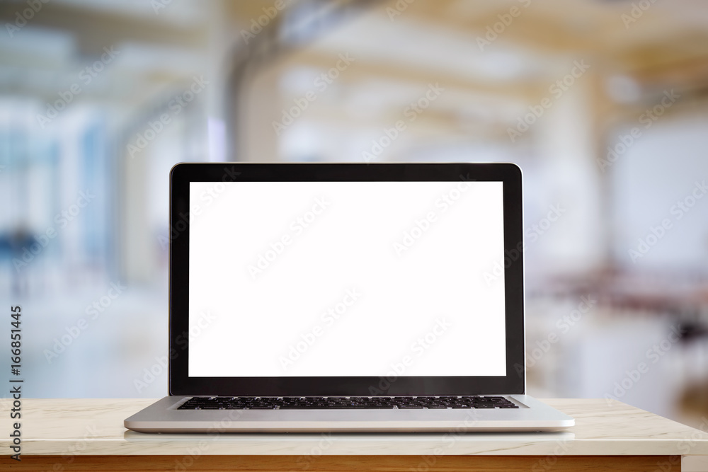 Laptop on wood desk at office background. For Graphic display montage. Laptop on wood desk at office background. For Graphic display montage.