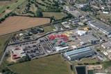 Vue aérienne de la zône industrielle de Gaillon en France