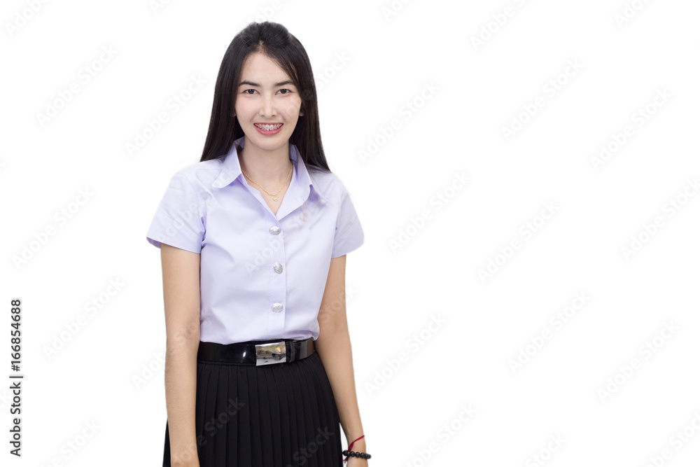 Portrait of student university uniform Portrait of student university uniform