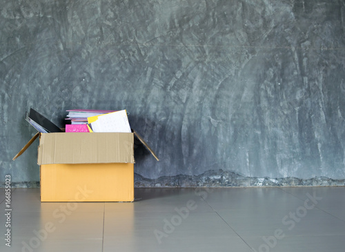 business box,getting fired concept