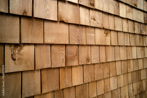 Wooden stack wall