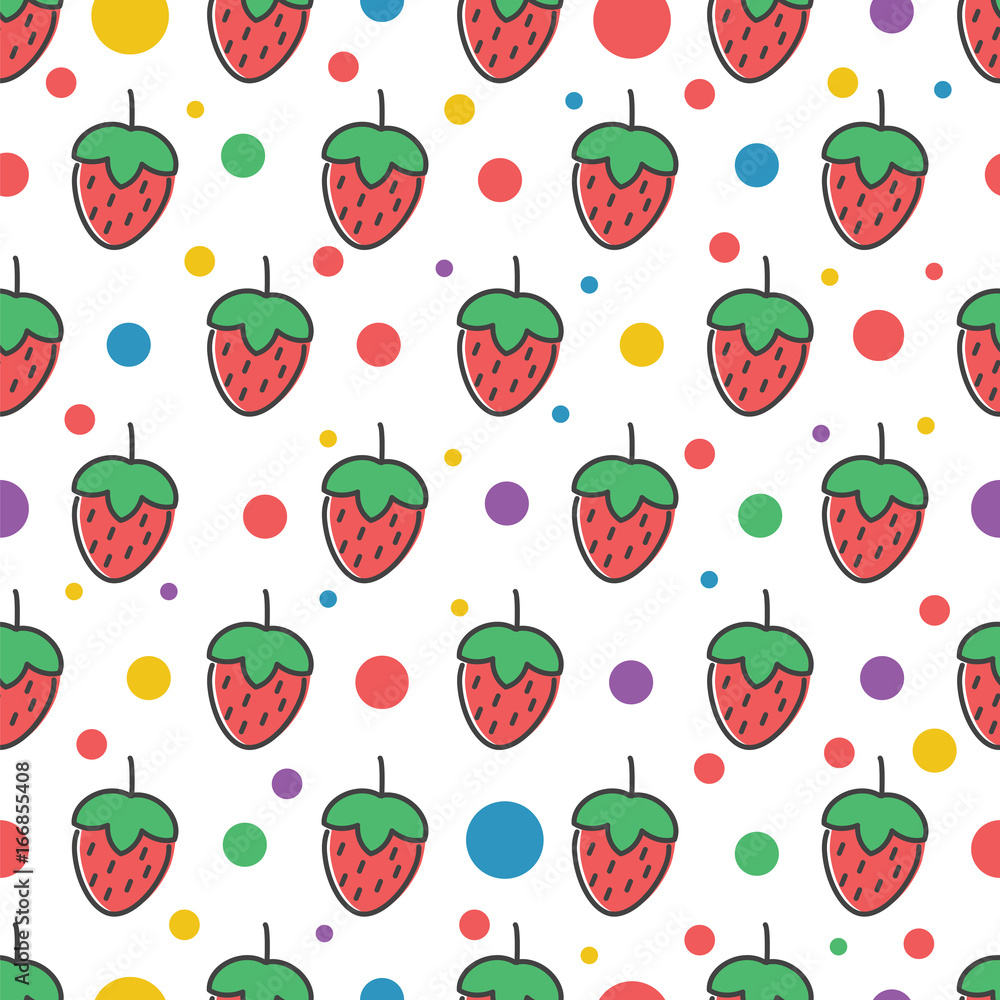 strawberry seamless pattern background