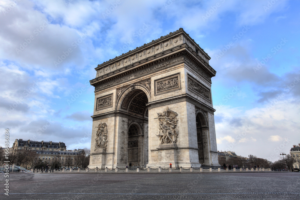 Arc de Triomphe against nice blue sky