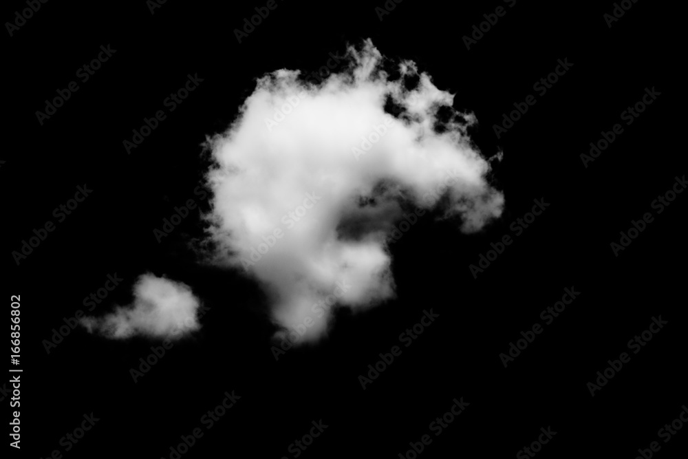 Cloud on black background