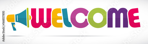 mégaphone mot : welcome