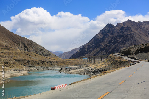 curve highway road in tibet