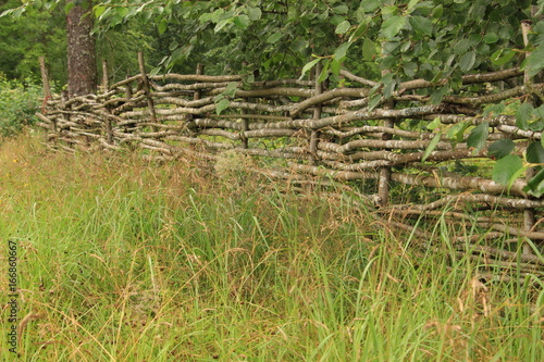 Country wattle fence