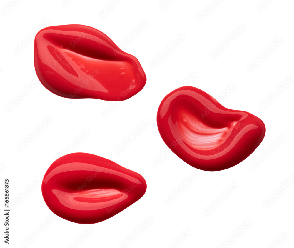 smear paint of cosmetic products smear paint of cosmetic products