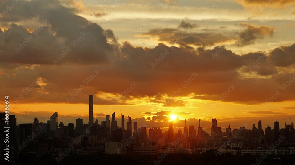 Sunset over New York